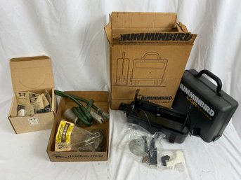 Fish Finder Portable Hummingbird LCR, KB Boat Bailer & Miscellaneous Lot
