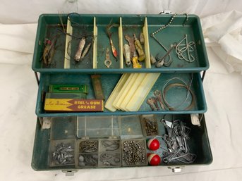 Vintage Ocean City Tackle Box With Some Fishing Tackle Included