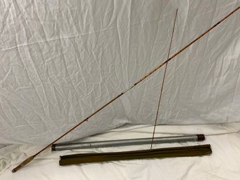 F.E. Thomas Dirigo 8 1/2 Ft. 1930s Circa All Original 3 Piece Fly Rod With 2 Tips Bamboo