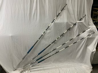 2 Pairs Of Big Game Deep Sea Trolling Rods All 7ft