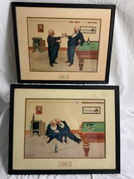 Pair Of Bernhardt Wall Prints Froze & Kiss Copyright 1904 The Ullman Mfg Co. N.Y.
