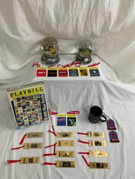 Collection Of Playbill Ornaments & Live Broadway Keepsake Tickets, Playbill Puzzle, Snow Globes, & More