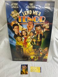 Autographed Playbill Poster Lend Me A Tenor, Magnet & Ticket Stub