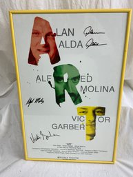 Autographed ART Playbill Poster Framed