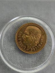 1946 2 1/2 Pesos Dos Y Medio Pesos Mexico Gold Coin