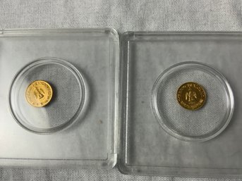 2-1865 Imperio Mexicano 1 Pesos Mexico Gold Coins