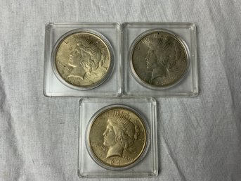 3- Peace Dollars 1922, 23-s, 24