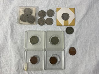 Indian Penny, Liberty Nickel, And Buffalo Nickel Lot