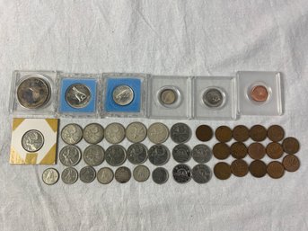 Canadian Coins Including 1 Dollar And Other Silver Coins
