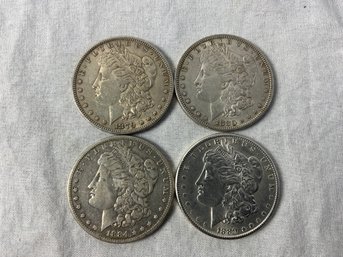 4 Morgan Silver Dollars Assorted Years