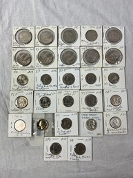 $9.25 Face Value In Kennedy Half Dollars And Washington Quarters