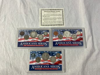 3 American Series Collector Coin Sets $2.55 Silver Coins