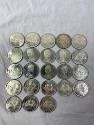 23-1965 And 1966 Silver Canada Dollars 80 Percent Silver