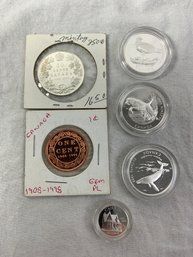 6 Canada Silver Proof Commemorative Coins