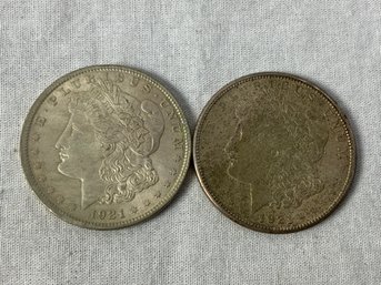 2-1921 Morgan Silver Dollars