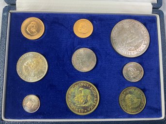 1961 South Africa Proof Set Including 1 And 2 Rand Gold And Silver Coins 2 Of 3