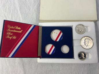 Bicentennial Silver 3 Coin Proof Set With Box