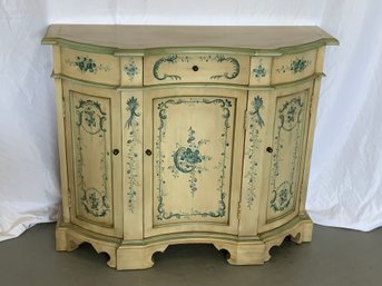 Floral Painted Multi Door Console Table