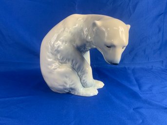 Large Porsgrund Handverks-studio Norway Porcelain Polar Bear