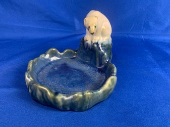 Doulton Lambeth Stoneware Bibelot Tray Polar Bear