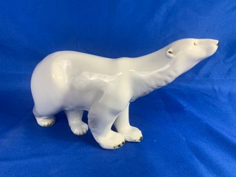 Royal Dux Porcelain Polar Bear With Pink Mark