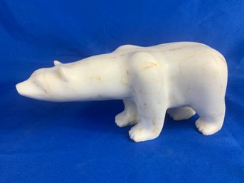 Carved Alabaster Polar Bear