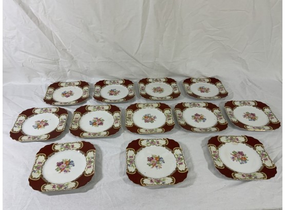 12 Gold Castle Made In Japan Plates