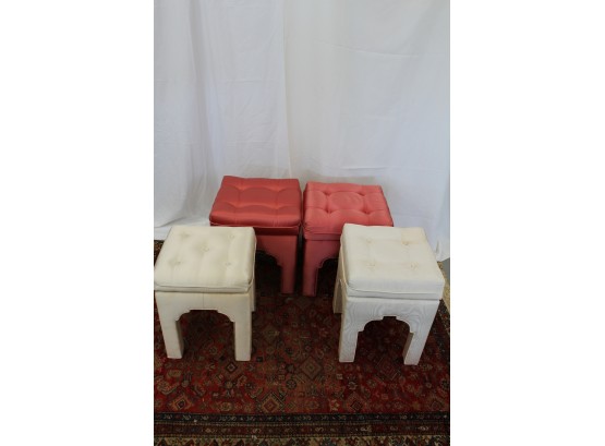 4 Upolstered Stools