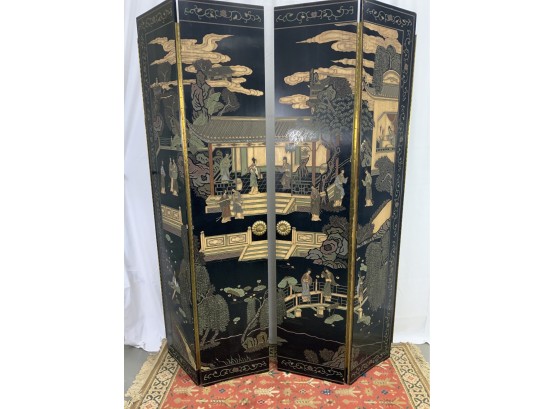 Pair Of Oriental Double Sided Sliding Door Panels