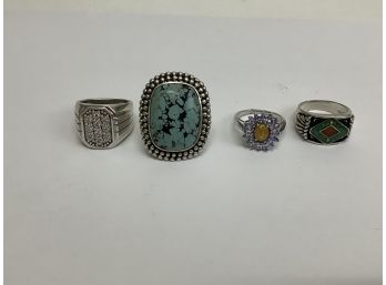 4 Sterling Silver Rings