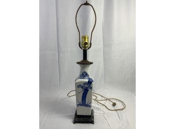 Blue And White Oriental Lamp