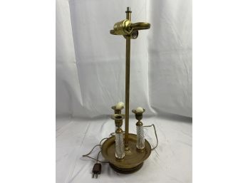 Warren Kessler Vintage Brass Lamp And Candleholder