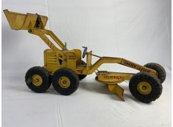 NY-Lint Toys. Grader-loader Model 3000. Working Steering And Lift.