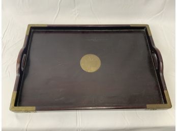 Japanese Japanese Hand Carved Wood Serving Tray.