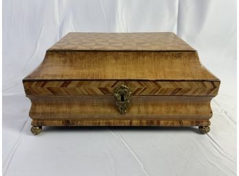 Hand Carved Wooden Trinket Box.