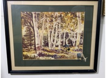 Artist Signed Wilderness Painting.
