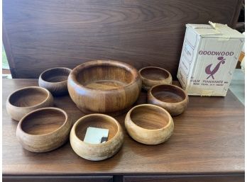 Goodwood And Didsmed Teak Bowl Set 8 Piece