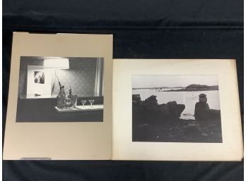 Large Prints From Photographers Personal Collection. Black & White Close Up Of Bar. Nature Shot Along Shore.
