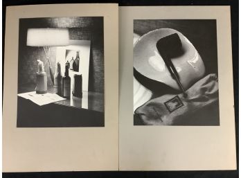 Two Large Black & White Prints From A Photographers Personal Collection. Close Up On A Cigar And Bar.