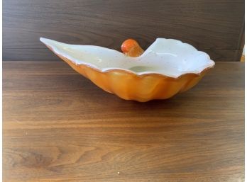 Art Glass Murano Orange Shell