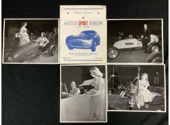 Autographed Program Of Auto Sports Show 1953 By Ernie McCoy His Varga Sprint Which Took 2nd In Eastern AAA.