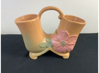 Weller Dual Vase W/one Handle. Flower Decoration.