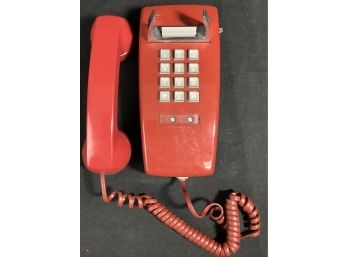 Vintage Red Western Electric Wall Phone.