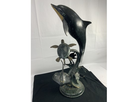 Dolphin Sea World Sculpture By SPI Home