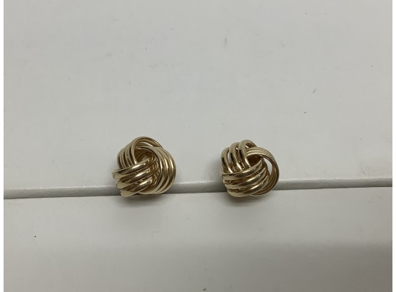 14kt Gold Twist Earrings 4.4 Grams
