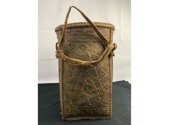 Dayak Tribe Handmade Pack Basket. Borneo Island.