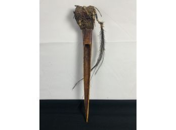 New Guinea Asmat Tribe Hand Carved Bone Dagger.