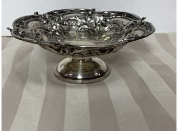 Ornate Reed And Barton Sterling Silver Floral Compote. 4.3 Ozt