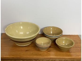 Grouping Of 4 Mixing Bowls Including A Large Banned