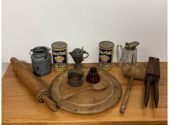 Grouping Of Country Items Including Antique Popcorn